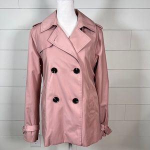 Michael Kors Pink Double Breasted Lightweight Coat with Lining Size M